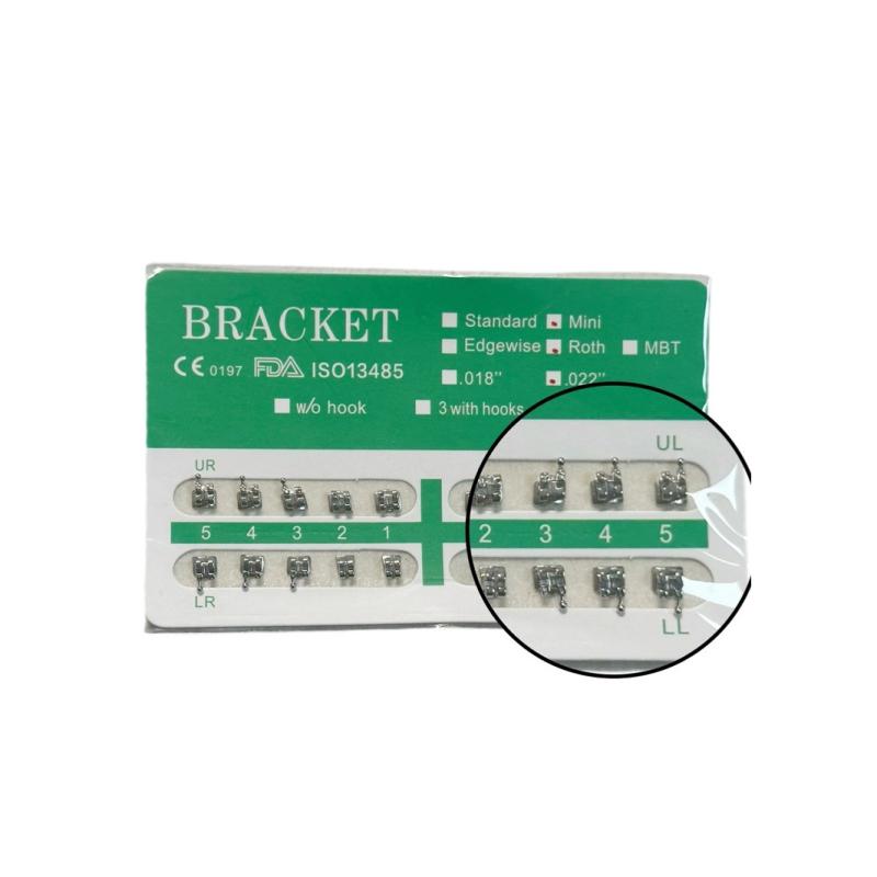矯正器具 歯科矯正用ブラケット メタルブラケット 歯列矯正 345 フック付き 成人 歯周ケア