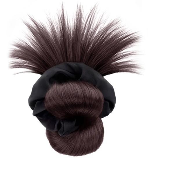 ヘアアクセサリー レディース お団子ウィッグ 付け毛 ヘアアレンジ ブラウン ブラック まとめ髪 アレン..