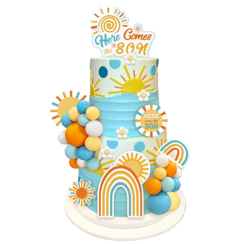 ケーキ デコレーション ひまわり デイジー パーティー 飾り付け レインボー カラーボール ウェディング 誕生日会 子供