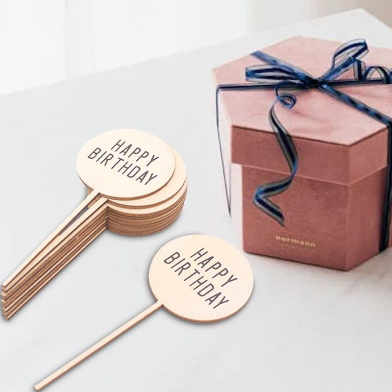 ケーキ デコレーション 木製 ケーキトッパー 誕生日 パーティー イベント