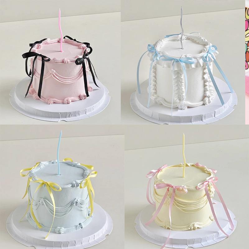 ケーキ デコレーション マカロン リボン 蝶結び バースデーケーキ トッパー イベント パーティー