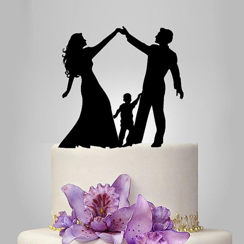 ケーキトッパー 新郎 新婦 カップル ウェディングケーキ デコレーション 樹脂製 ブラック レッド ミラ..