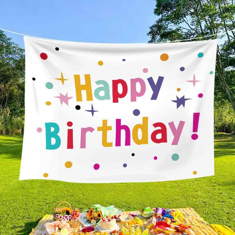 パーティー飾り付け ハッピーバースデー背景布 かわいい漫画 子供 誕生日会 デコレーション 今日ハッピー