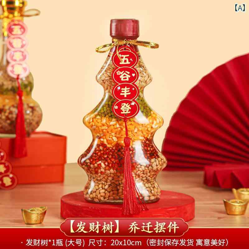 置物 大号 発財樹 金蓋 葫芦 福禄 夫婦 コレクション 同僚 友達 引っ越し 新築 祝い