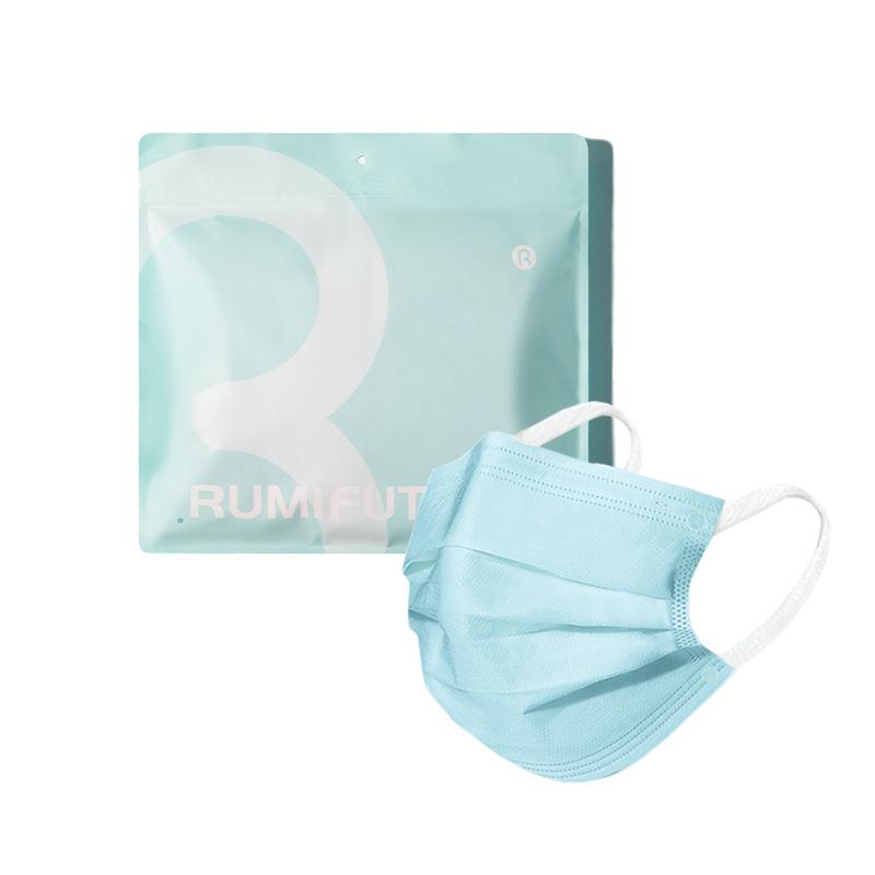 マスク 成人 男女兼用 使い捨て 三層構造 50枚 衛生 快適 ブルー ホワイト 無地