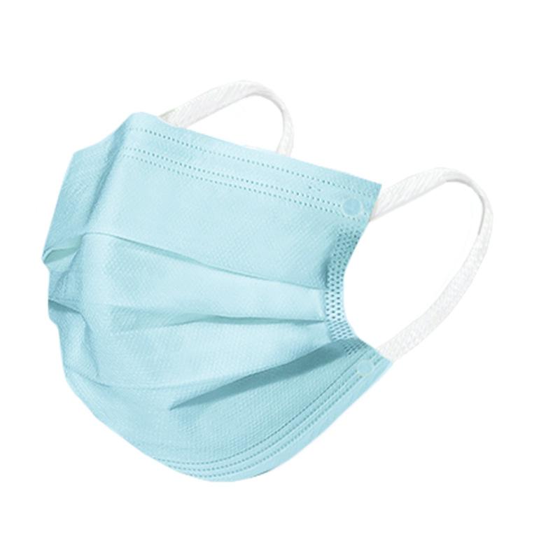 マスク キッズ 子供用 使い捨て 50枚 小学生 幼児 高学年 泡泡纱 快適 幅広ゴム 無地 ブルー ホワイト