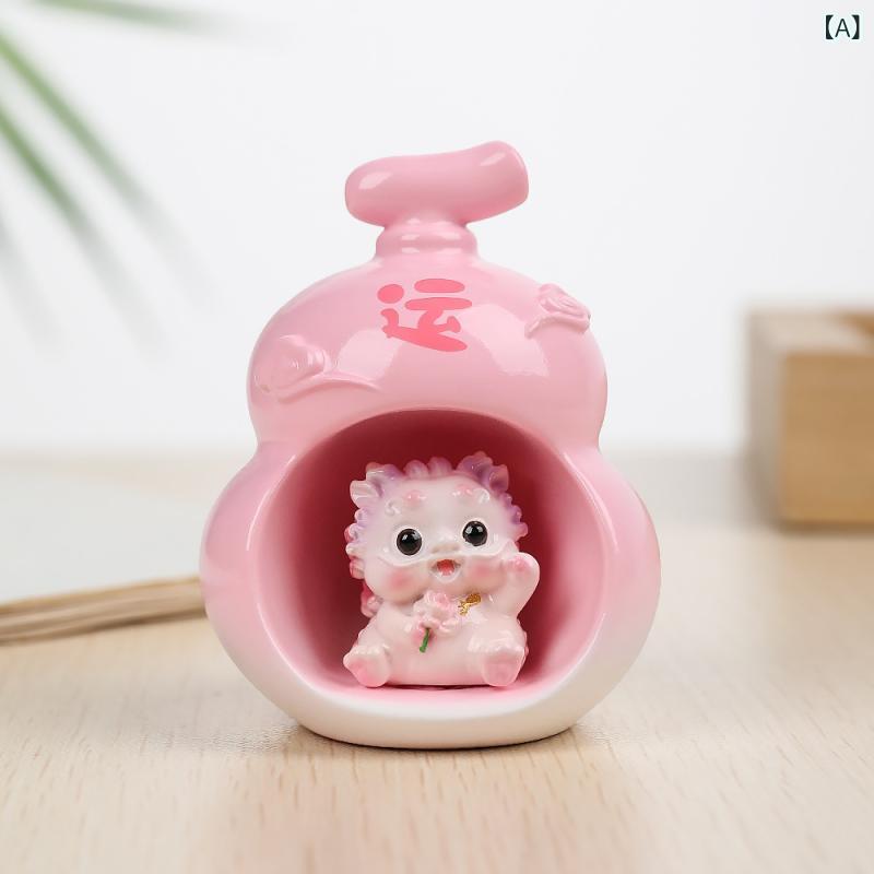置物 オブジェ 樹脂工芸品 瓢箪 貔貅 かわいい カートゥーン デスク 飾り ギフト ラッキーアイテム 誕..