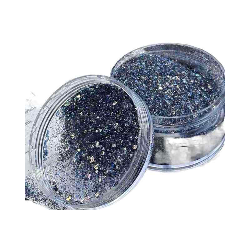 ネイルパーツ ラメ グリッター パウダー キラキラ ブラック ブルー 黒色 青色 装飾 デコレーション