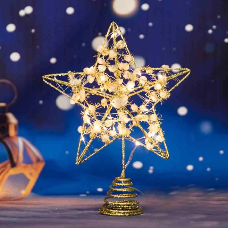 クリスマスツリー トップスター 15cm 20cm 25cm ゴールド シルバー クリスマス オーナメント デコレー..