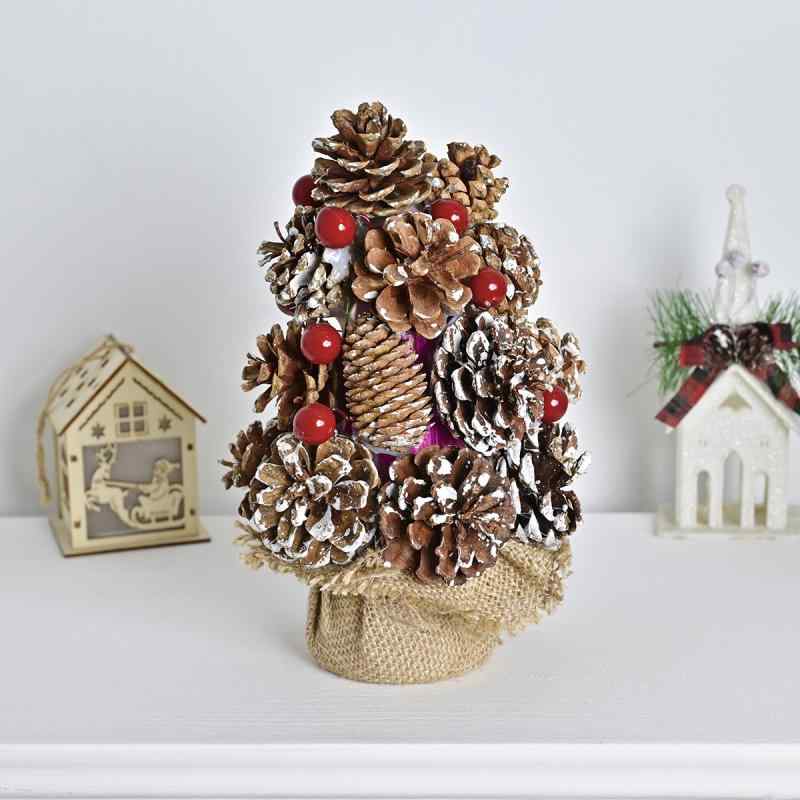 クリスマスツリー クリスマス飾り 松ぼっくり ポリエステル 布製 ミニサイズ 麻布袋 カートゥーン パー..