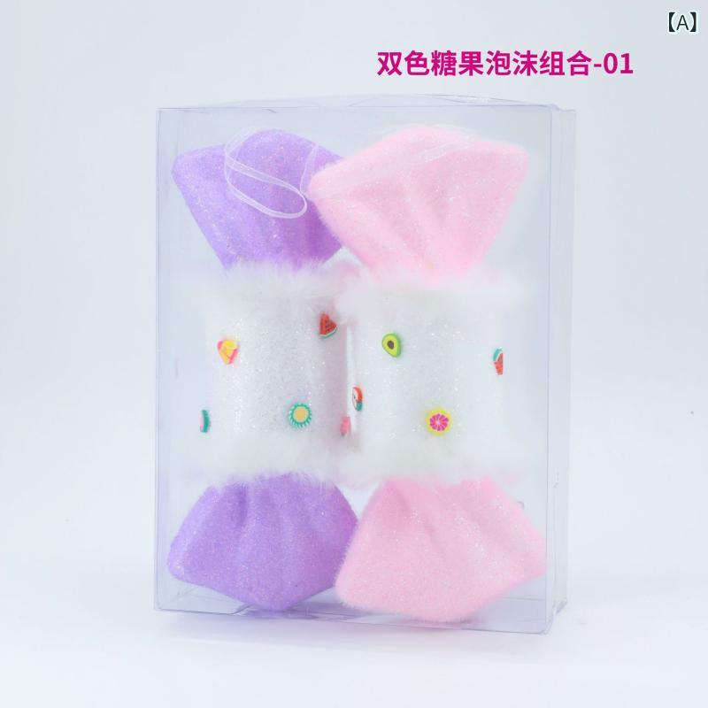 クリスマス オーナメント かわいい キャンディ クリスマスツリー 飾り 付け 置き物 ツートンカラー 3色..