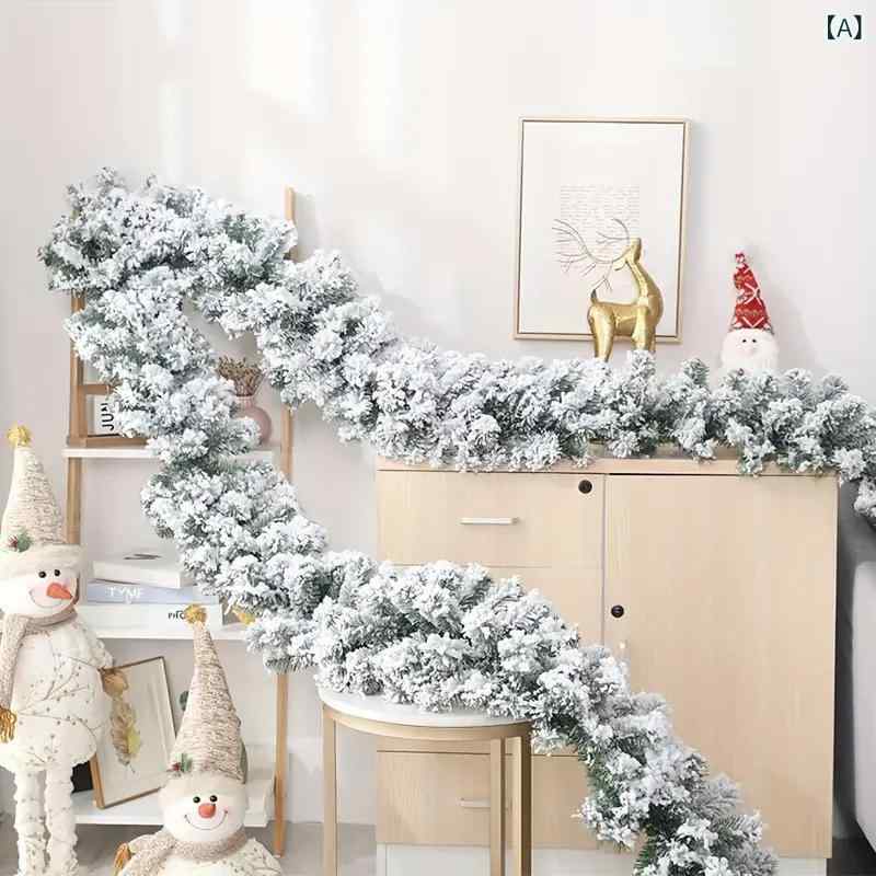 クリスマス リース ドア 飾り 壁掛け オーナメント 1.8m 2.7m 植毛 PVC アメリカンスタイル 2