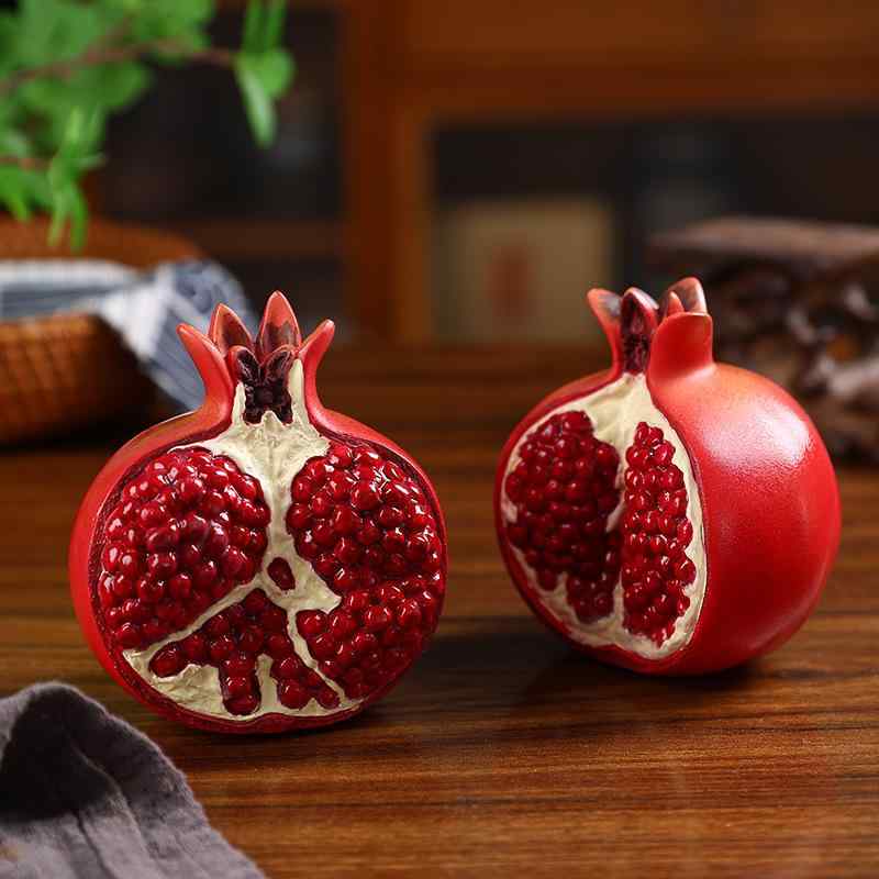 置物 オブジェ 樹脂製 多子多福 石榴 ケーキ型 インテリア 雑貨 縁起物 結婚祝い 誕生日 ギフト プレゼ..
