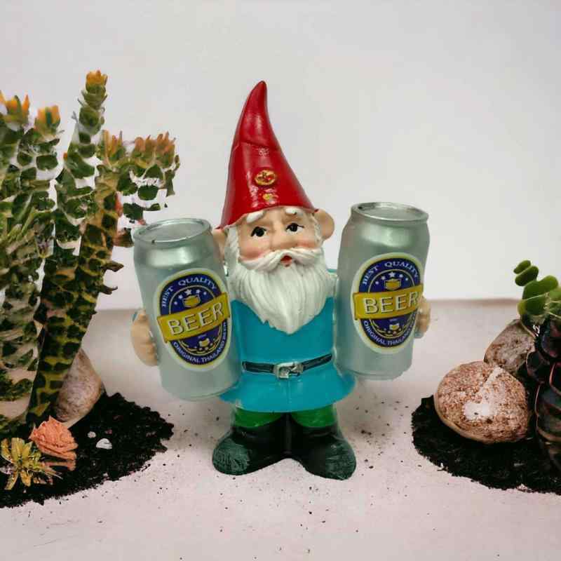 置物 オブジェ ビール 妖精 ガーデニング ドワーフ 彫像 ガーデンオーナメント エクステリア 合成樹脂 ..