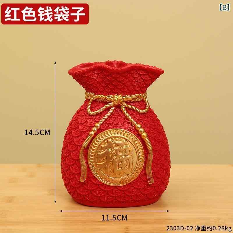 置物 オブジェ 福袋 麦穂 樹脂 招財 金色 赤色 リビング 玄関 ワインキャビネット テレビ台 オフィス 誕生日 記念 贈り物 shadowtail-10698311 シャドーテール サンプル画像2