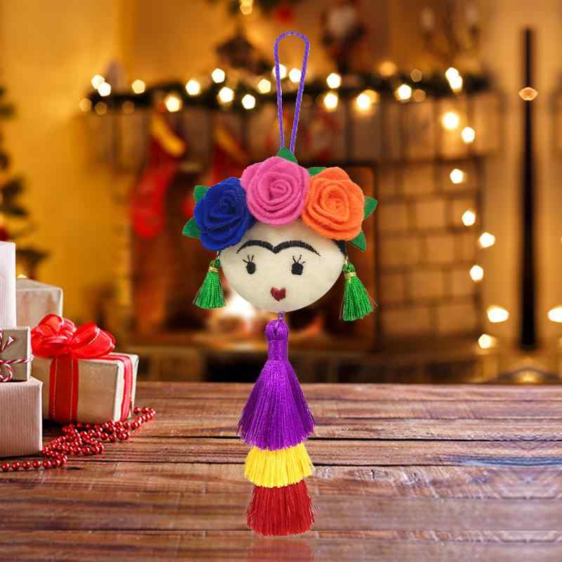 オーナメント レディース 人形 カートゥーン クリスマス 飾り デコレーション ギフト 不織布 欧米風