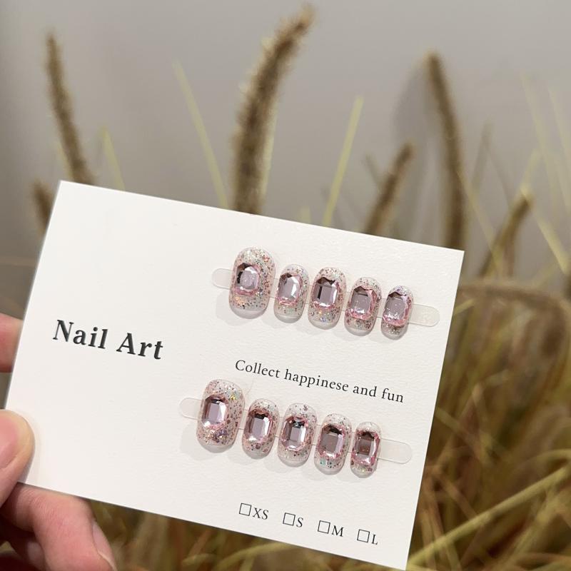 つけ爪 レディース 短い ピンク ラメ キラキラ ジェルネイル風 かわいい ショート ネイルチップ 夢幻島