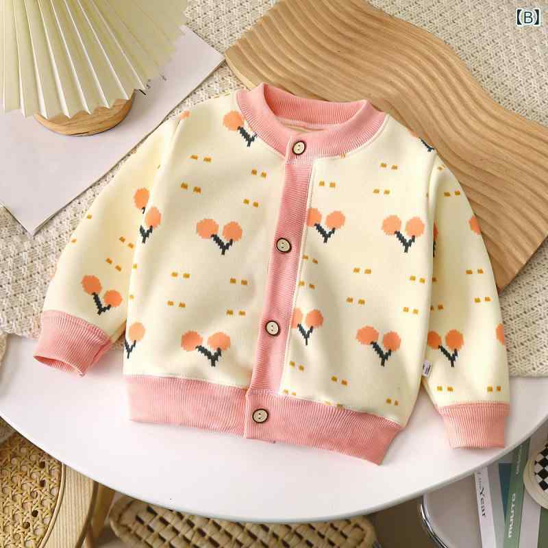 子供服 カーディガン ベビー キッズ ニット アウター 秋冬 厚手 男女兼用 幼児 1歳...