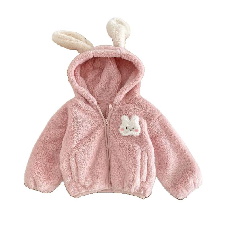 子供服 アウター 女の子 フリース ジャケット かわいい パーカー 薄手 ベビー キッズ カーディガン 羽織り 上着 コート ベージュ ピンク系