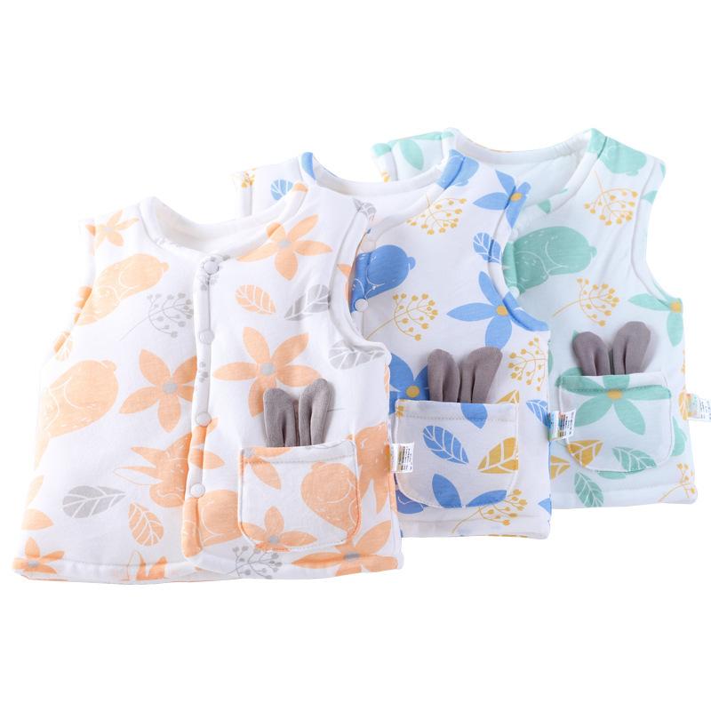 ベビー服 マタニティベスト 春秋 薄手 ベビー キャンディベスト 赤ちゃん 新生児 ベスト あったか コットン チョッキ 幼児 乳幼児 男女兼用 花柄 かわいい 普段使い お出かけ
