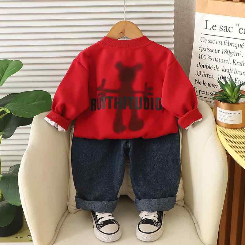 子供服 スウェット セットアップ 男の子 春秋 長袖 長ズボン 上下セット 80 90 100 110 120 綿80% 普段着 部屋着 かわいい オシャレ