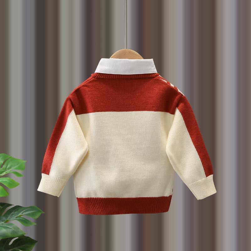 子供服 ニット セーター 男の子 カーディガン 不規則 韓国風 アウター Vネック 春秋 上着 ボーイズ 8歳 90 100 110 120 130 普段使い お出かけ