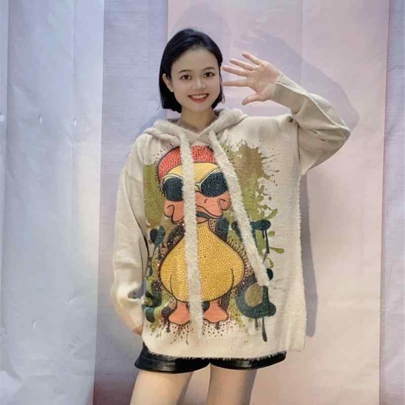 ニット レディース パーカー ミドル丈 ゆったり 再生繊維 厚手 ラウンドネック 長袖 トップス アメカジ..