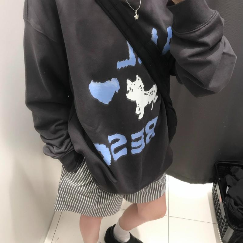 スウェット レディース かわいい プリント 薄手 裏起毛 トップス トレーナー カットソー プルオーバー ..