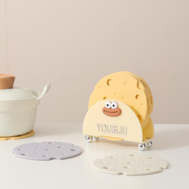 食器 グラス マット シリコン 鍋敷き 皿 コップ 碗 用 鍋つかみ 耐熱 純色 円形 北欧風 高品質