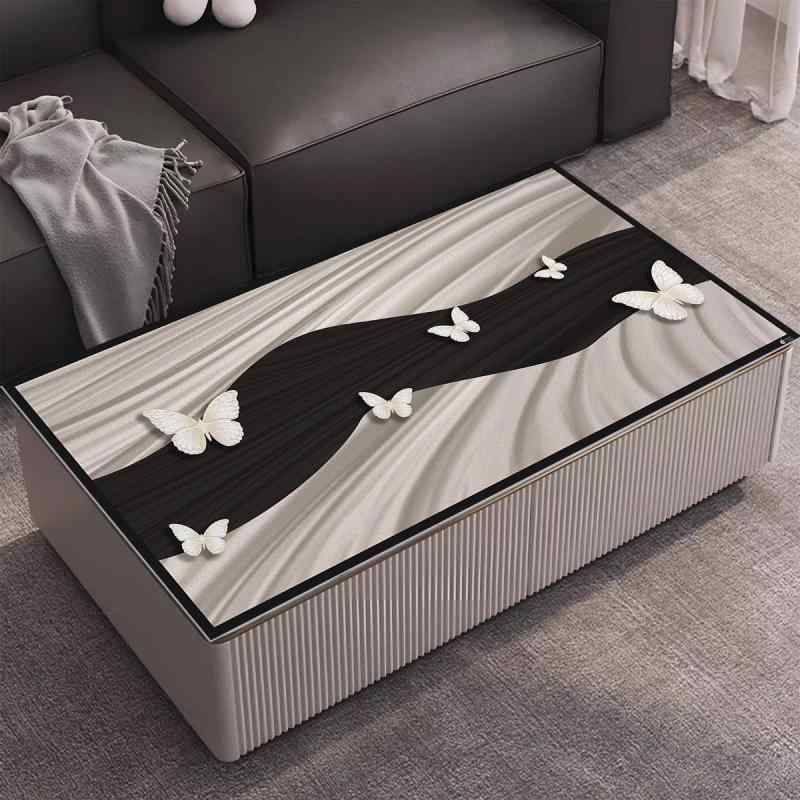 テーブルクロス テーブルマット 北欧 レトロ 撥水 耐熱 レザー 長方形 汚れ防止 モネ蝶影 淡雅蝶花 蝶の庭園 幽暗な蝶 原木蝶