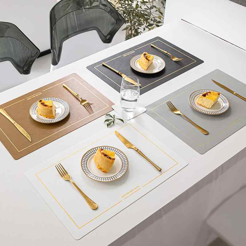 ランチョンマット 防水 防油 断熱 耐熱 食卓マット テーブルマット 西洋食器用 家庭用 レストラン用 PV..