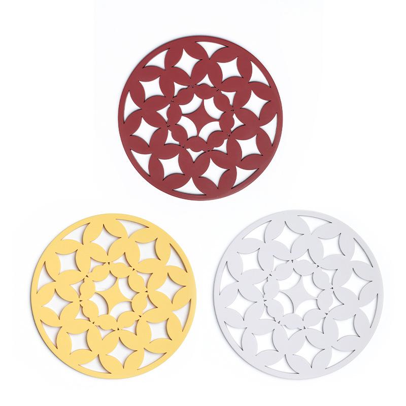 鍋敷き シリコン 鍋つかみ 耐熱 厚手 断熱マット 食器マット 円形