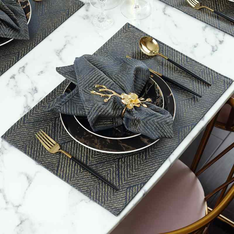 テーブルマット ランチョンマット コースター プレースマット 断熱マット ポリエステル 綿 布製 洗える 北欧風 スクエア 赤色 灰褐色 青色 チョコレート色 乳白色