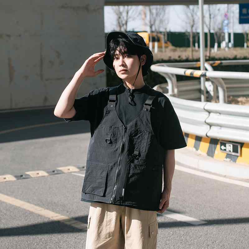 Wear - リュック メンズ レディース 多機能 ベスト バッグ 2way 撥水 大容量 釣り 登山 アウトドア キャンプ 旅行 ミリタリー アーミー