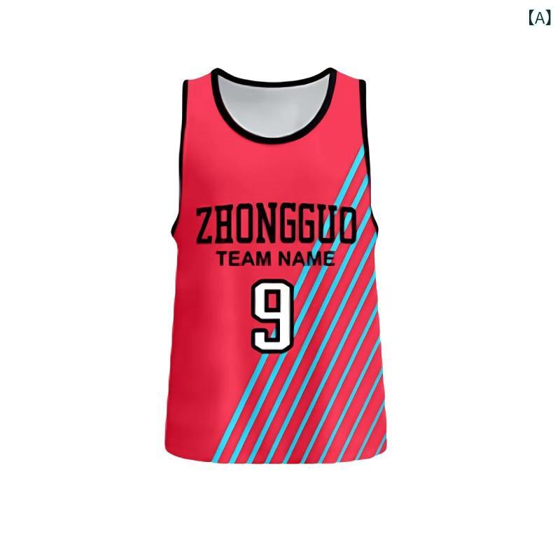 ベスト メッシュ 通気性 バスケットボール サッカー スポーツ ビブス ナンバー カスタム フライングディスク チーム分け ウェア 軽量