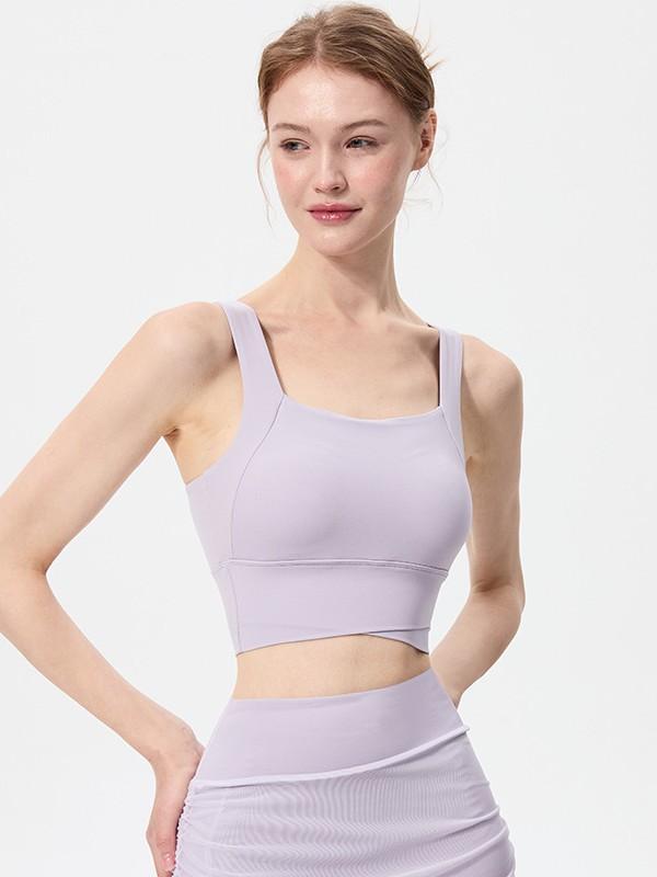 ヨガウェア レディース スポーツブラ クロスバック 揺れない ランニング フィットネスブラ 運動インナー 高強度 速乾 通気性 ノンワイヤー パッド付き 夏