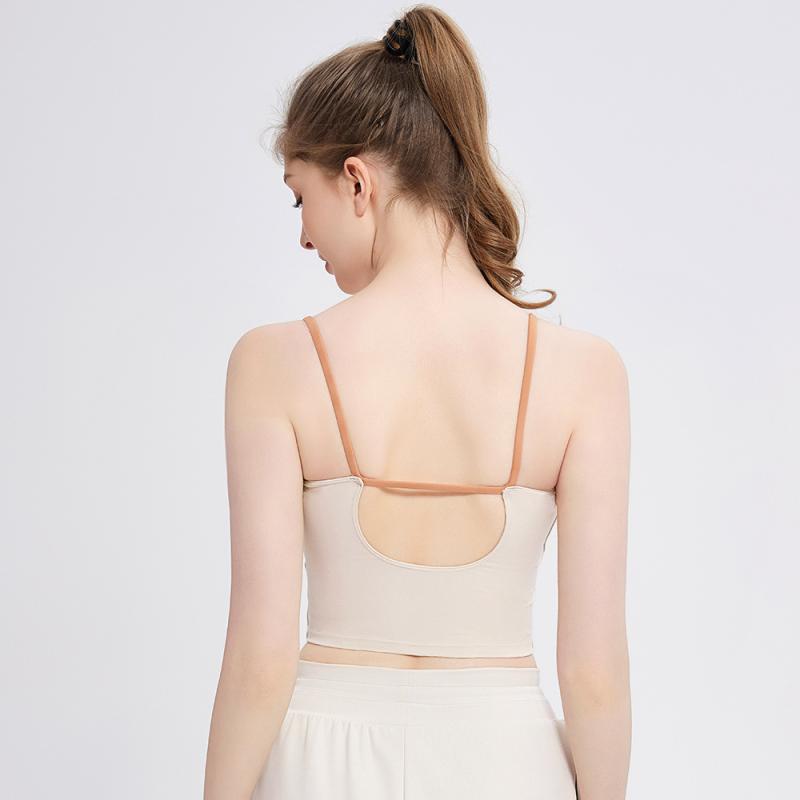 スポーツブラ レディース ヨガウェア 一体型 パッド入り ランニング ウェア 揺れない フィットネス ウェア 背中見せ クロスバック スポブラ 伸縮性 吸湿速乾 タンクトップ型 ブラトップ ノンワイヤー