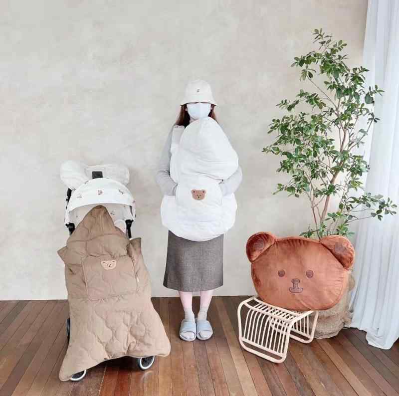 ベビー ケープ 防寒 抱っこ紐 ベビーカー ブランケット 純綿 秋冬 あったか 厚手 イエロー ベージュ コ..