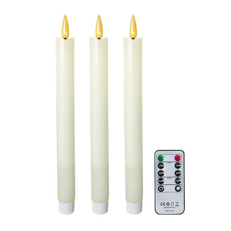 LEDキャンドル ライト ろうそく 蝋製 円柱型 パーティー 結婚式 バー クリスマス 雰囲気照明 リモコン..