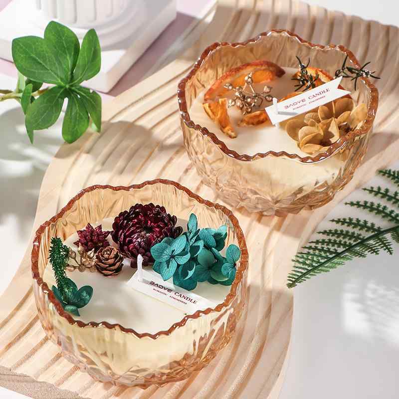 アロマキャンドル インテリア 宮廷風 琉璃盏 蝋梅 ローズ ドライオレンジ 空気清浄 リラックス効果 癒..