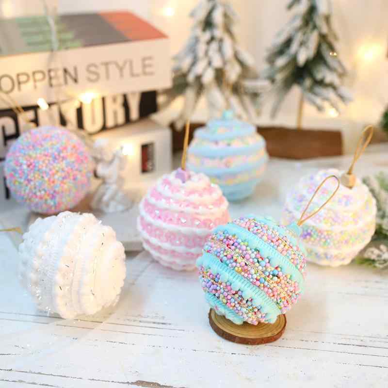 クリスマス オーナメント 8cm マカロン カラー 3個セット フォームボール クリスマスツリー デコレーシ..