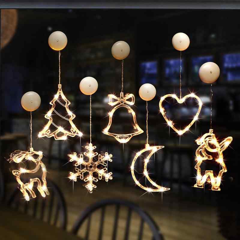 Other - クリスマス 飾り 電飾 ライト 雪だるま クリスマスツリー ベル 星型 部屋 窓 星 吸盤