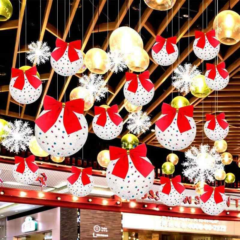 クリスマス 飾り オーナメント 雪 結晶 雪玉 吊り下げ 北欧風 ドア飾り 壁飾り 部屋飾り ガーランド 雑..