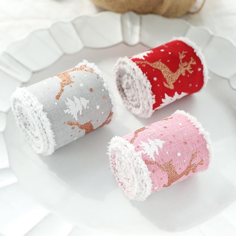 リボン クリスマス レディース ギフト ボックス 包装 飾り DIY ピンク系 ミンク ふわふわ 雑貨