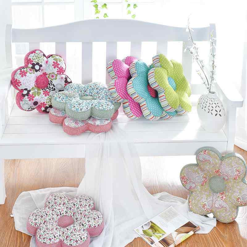 クッション 花柄 厚手 全綿 チェアパッド オフィス 腰当て フロアクッション インテリア