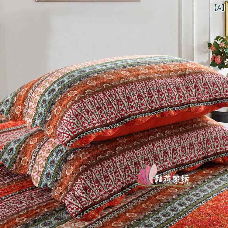 枕カバー 全綿 ストライプ 枕頭套 ファスナー かわいい 韓国風 寝具 レッド ブルー 洗える