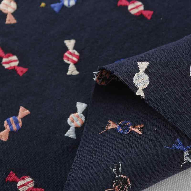 生地 カラフル キャンディ 刺繍 コットン リネン 布 手帳 服装 クッション ソファ 椅子 カバー インテリア 春夏