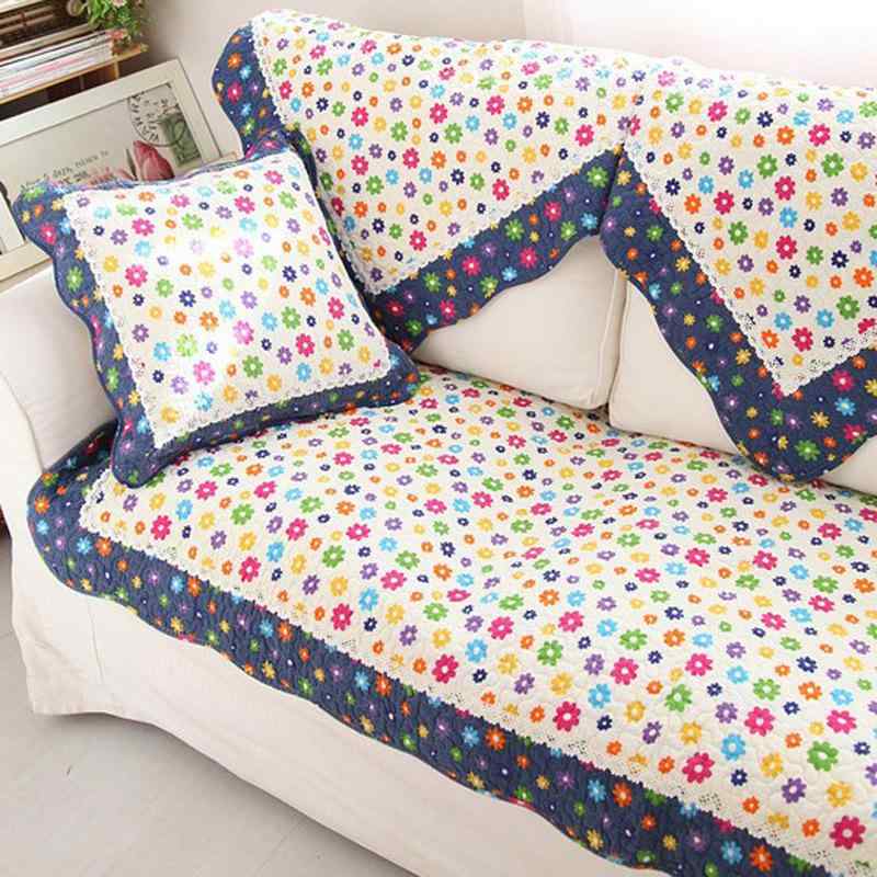 ソファパッド 四季 コットン キルティング チェアパッド ブランケット 肘掛けマット 花柄 韓国風 スタ..