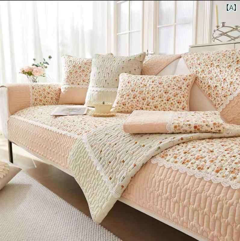 ソファ 座布団 カバー コットン 花柄 ソファパッド オールシーズン 70×70cm 70×150cm 70×180cm 70×210cm 90×70cm 90×90cm 90×120cm 90×160cm 90×180cm 90×210cm 90×24