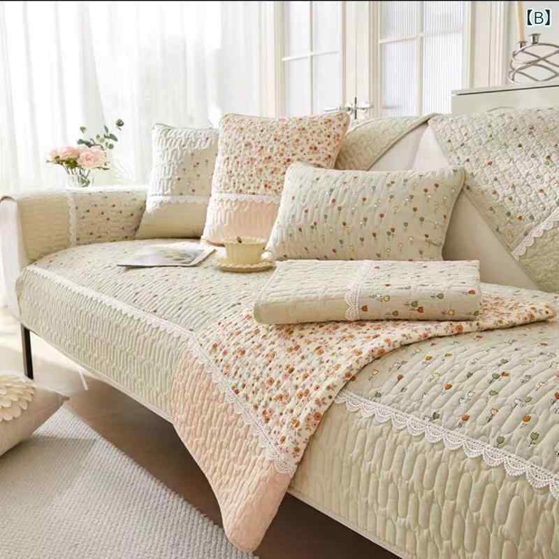ソファ 座布団 カバー コットン 花柄 ソファパッド オールシーズン 70×70cm 70×150cm 70×180cm 70×210cm 90×70cm 90×90cm 90×120cm 90×160cm 90×180cm 90×210cm 90×24